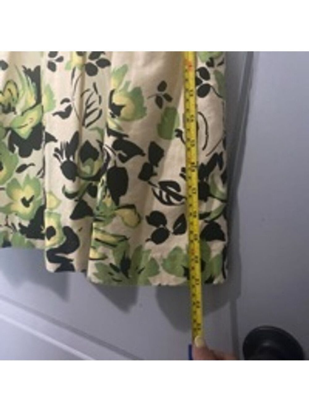 Women's George Beige Floral Skirt Size 6 - Picture 5 of 5